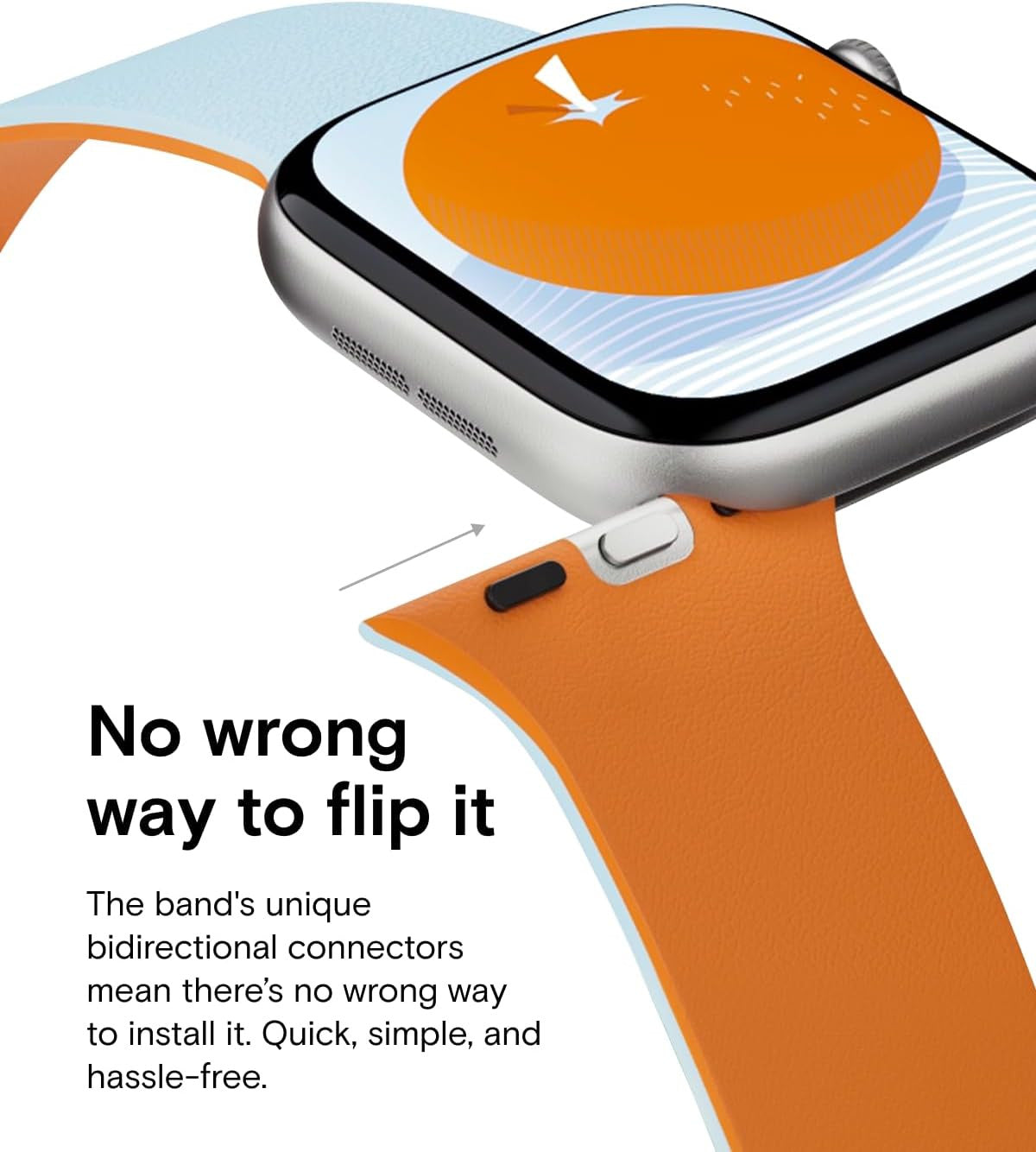 Snap Duo Watch Bands Compatible with Apple Watch, Quick Magnetic Wear, Duo-Color