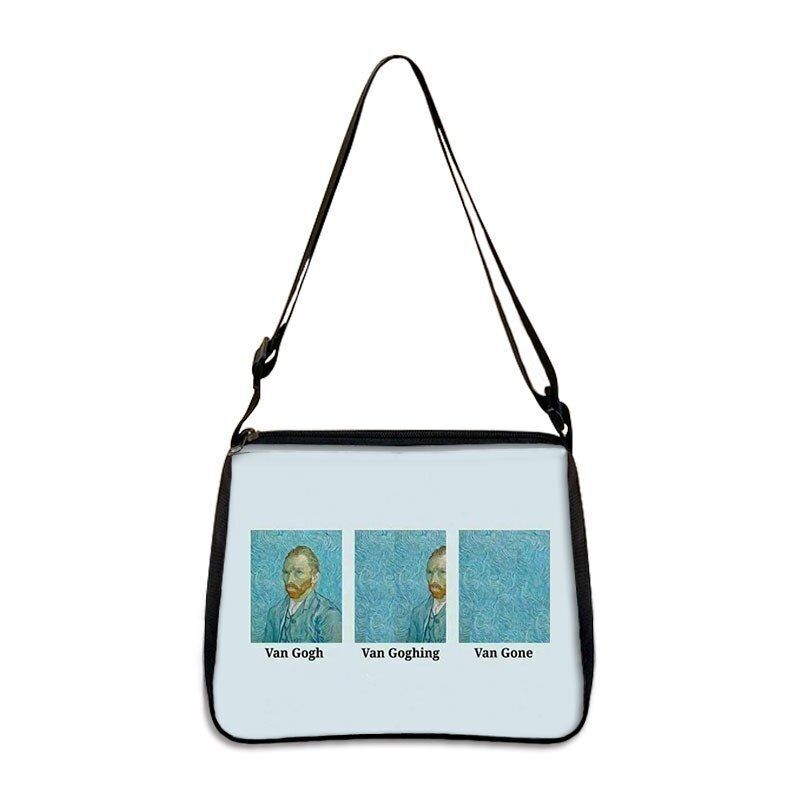 Famous Paintings Handbag Women Shoulder Bags Shopping Bag Canvas Pouch Zipper
