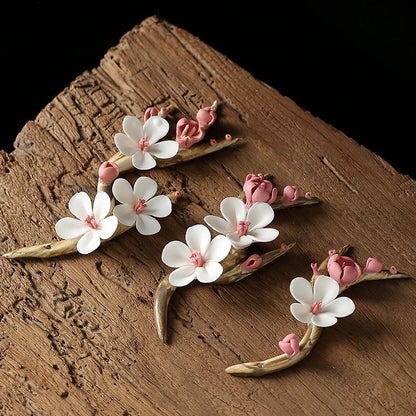 Chinese Ceramic Tea Pet Decoration Handmade Flower Shape Tea Teaware Accessories