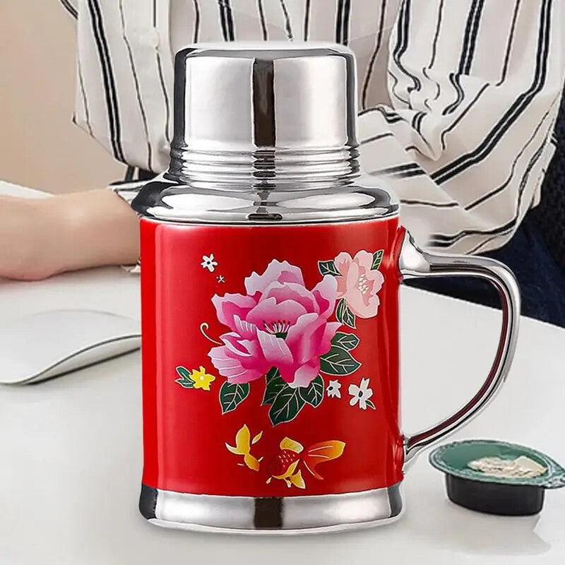 Traditional Chinese Ceramic Tea Cups Tea Mug with Lid Retro Tea Cup