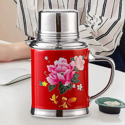 Traditional Chinese Ceramic Tea Cups Tea Mug with Lid Retro Tea Cup
