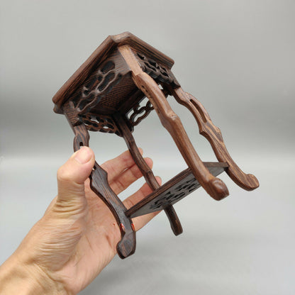 5.75'' New Wooden Practical Decor Small Square Semi Cascade Bonsai Display Base