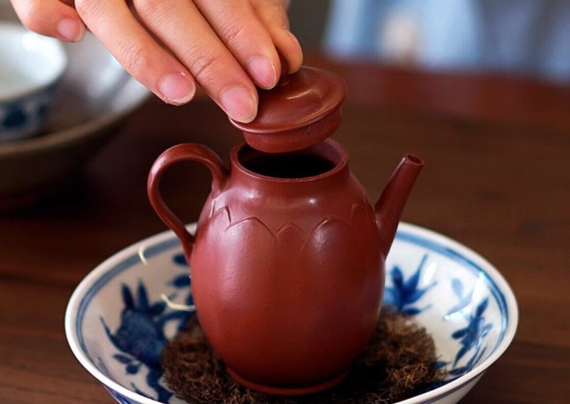 150cc中国宜兴手工紫沙茶壶大红宝粘土玉联公福茶壶-