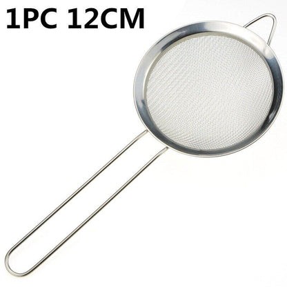Fine Mesh Strainer Set of 3 Stainless Steel Sieve with Nut Milk Bag Sifter Metal