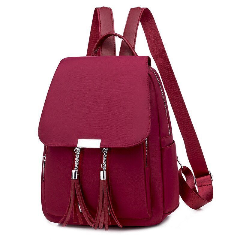 Backpack Shoulder Bag Oxford Traveling Student Book Purses Polyester 1 PC Khaki