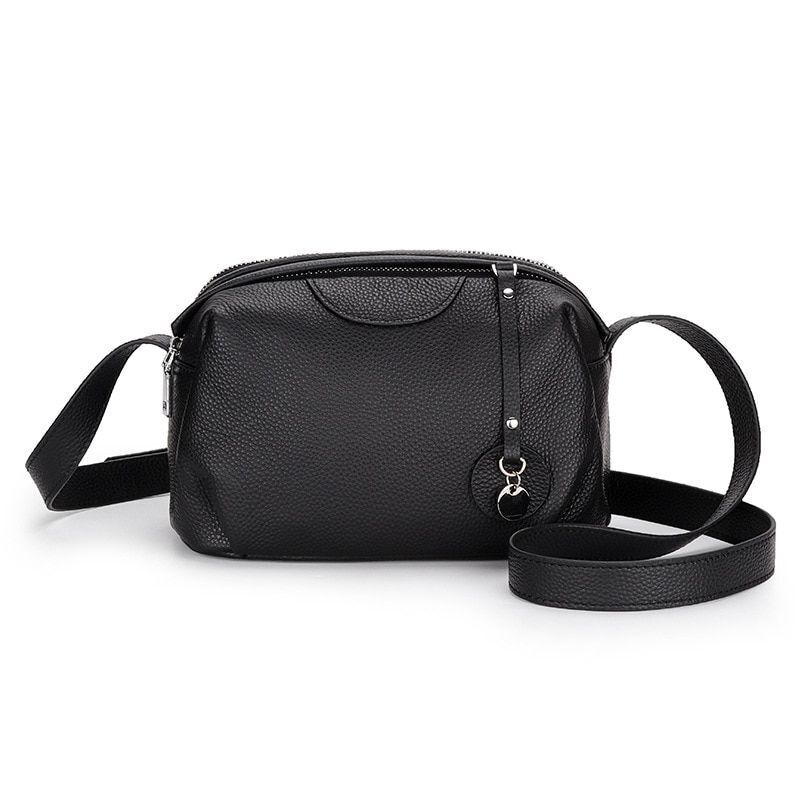 Messenger Handbags Genuine Leather Small Shoulder Sling Crossbody Bag Shell Red