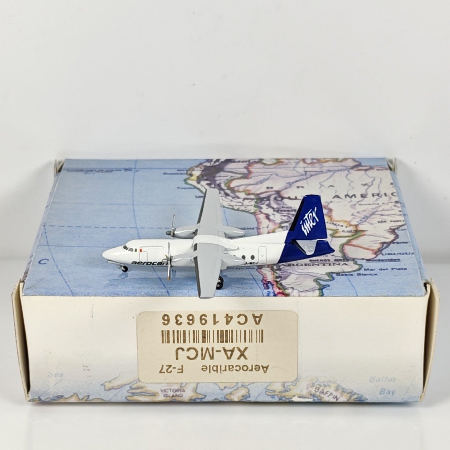1:400 Aeroclassics Aerocaribe Fokker F-27 XA-MCJ Passenger Plane Diecast Model
