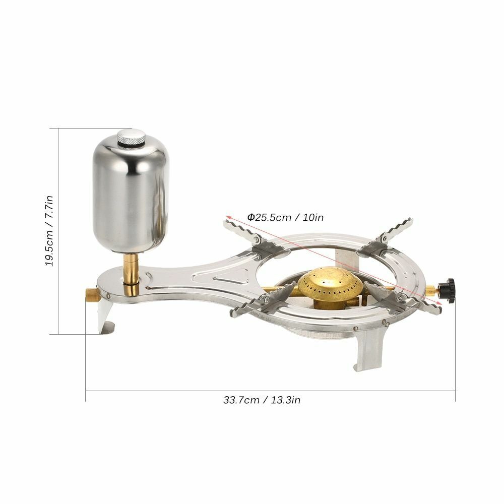 Outdoor Stainless Steel Alcohol Stove Camping Equipment Hiking Wood Mini Picnic