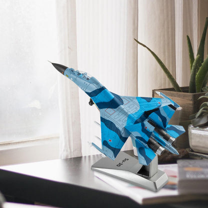 1/100 Russian Air Force SU-30MKK fighter Diecast Plane Aircraft Model Diaplay