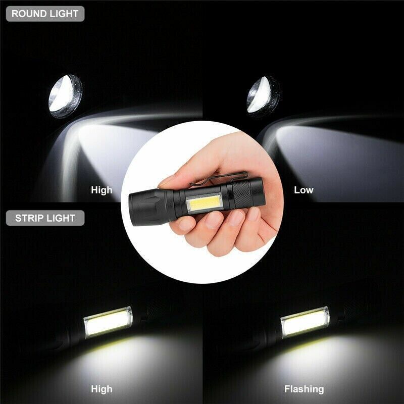 2 Lamparas de mano recargables USB led linternas alta potencia lumens potente