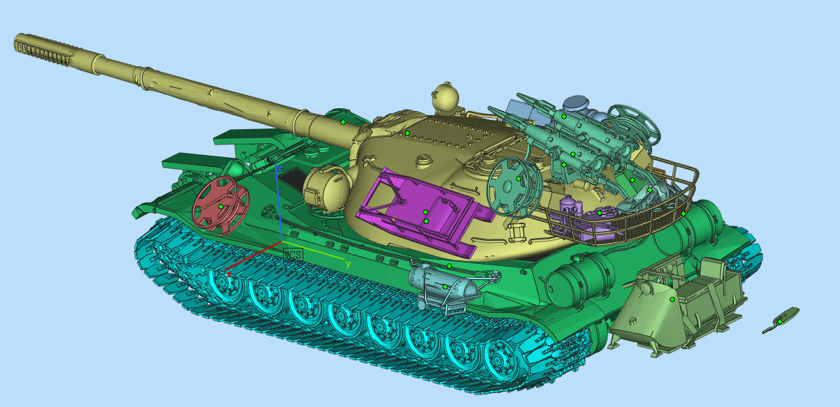 3D Printed S-a 705 Project A 3D style "Polar Bear" Tank Model Kit