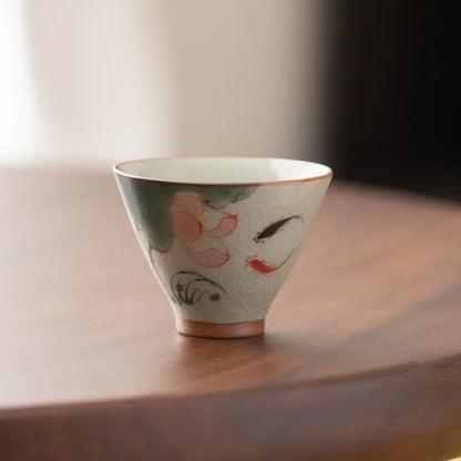 60ml Ceramics Hand Painted Teacup Master Cup Vintage Chinese Kung Fu Teaset