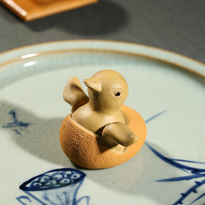 Handicraft Purple Sand Creative Duck Tea Pet Tea Set Sculpture Decoration
