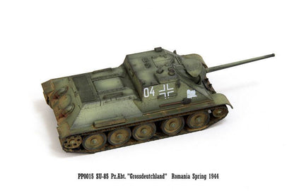 S-Model 1/72 German Captured Romanian SU-85 Military Tank PP0015 Model Ornament