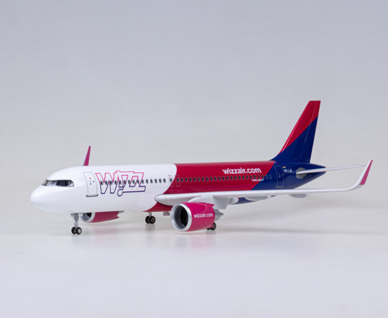 47CM 1:80 WIZZ AIRBUS A320neo Airplane Landing Gears Resin Aircraft Plane Model