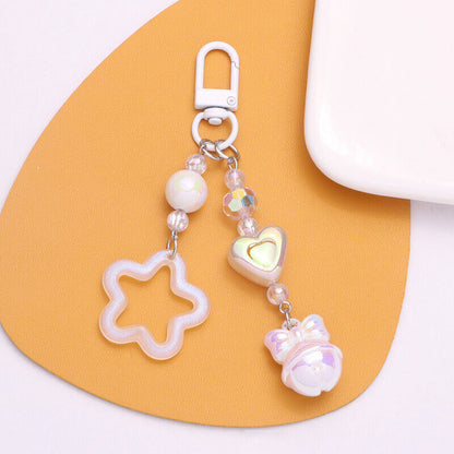 Pentagram y2k Star Keychain Cute Charm Key Ring Handbag Lanyard Accessories