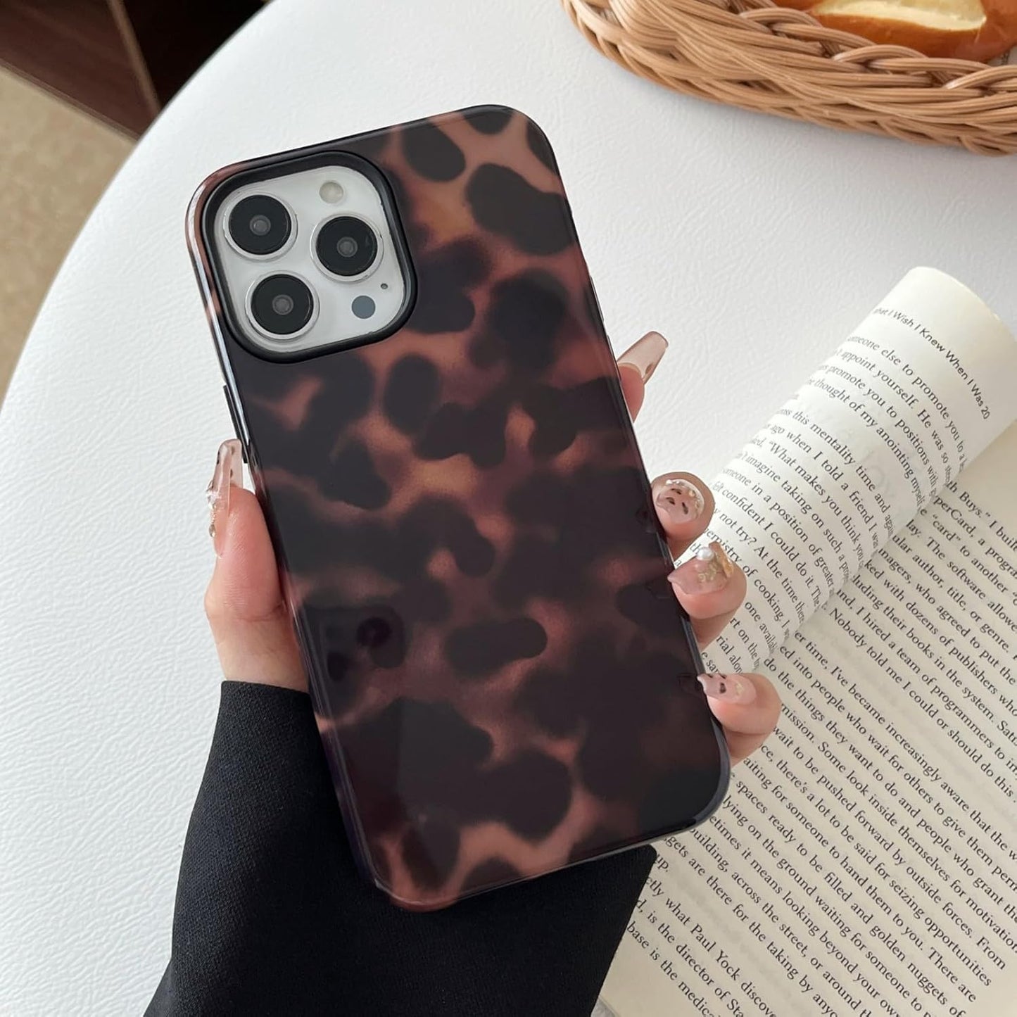 Compatible with Iphone 13 Pro Max Case Tortoise Shell Phone Case for Women Girl