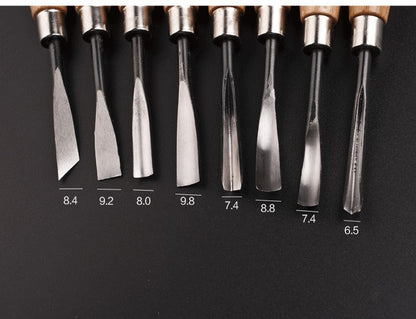 8 Pcs Hand Wood Carving Chisel Knife Detail Carpentry Woodworking DIY Tool