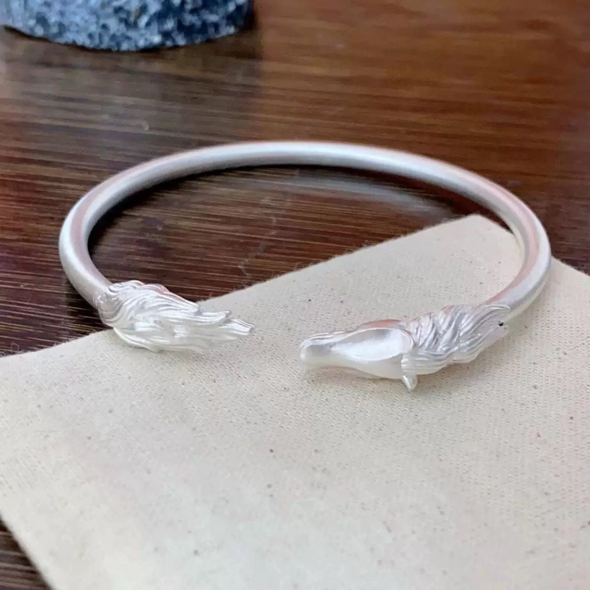 Zodiac Horse Bangle Silver Plated Bracelet Birth Year Gift