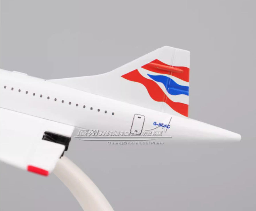 20CM BRTISH AIRWAYS Concorde Commercial Plane Airplane Diecast Aircraft Model