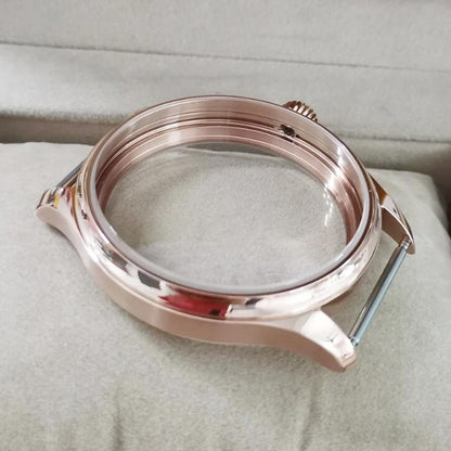 44mm Watch Case Stainless Steel For ETA 6497 6498 Seagull ST3600 ST3621 Movement