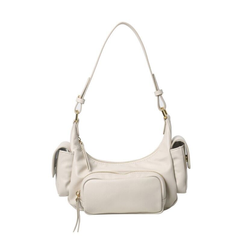 Small Real Leather Shoulder Bag Purse Handbag Hobo Crossbody w/ Lots of Pockets