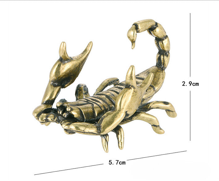Animal Brass Scorpion Statue Ornament House Table Decoration Statue Toys