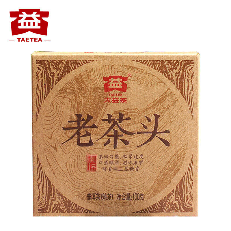 TAETEA Lao Cha Tou * 2014 Menghai Dayi Pu-erh Brick Ripe Puer Tea Brick 100g