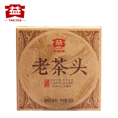 TAETEA Lao Cha Tou * 2014 Menghai Dayi Pu-erh Brick Ripe Puer Tea Brick 100g