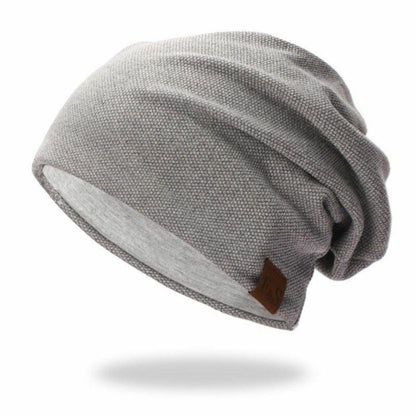 Lightweight Cap Casual Thermal Elastic Knitted Cotton Hat Autumn Spring Sport