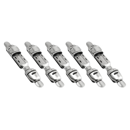 5PCS/Set Stainless Steel Adjustable Plate Reel Seats Fishing Rod Building