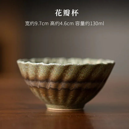 Kiln Change Coarse Pottery Handmade Beauty Tea Cup Ceramic Tea Accessories