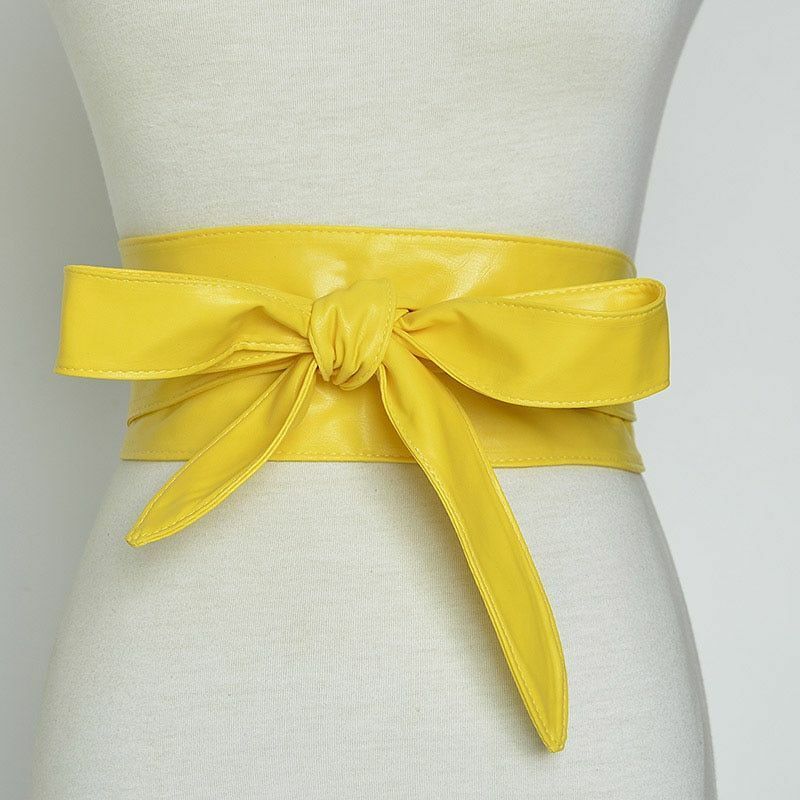 Women Corset Belt Ladies Wide Leather Waistbands Fashion Dress High Waist Wrap