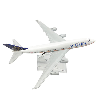 1:400 16cm United Airlines B747 Model Plane Alloy Simulation Airliner Ornaments