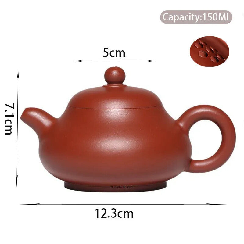 150ml Chinese Yixing Purple Clay Teapots Raw Ore Dahongpao Handmade Tea Pot