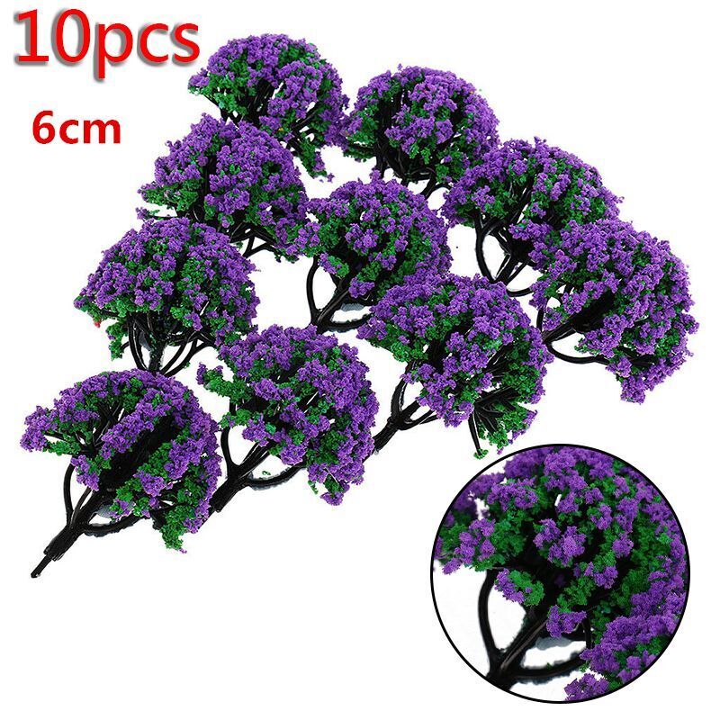 Artificial Miniature Tree 20-70Pcs Plastic Train Scenery Railroad Building Decor