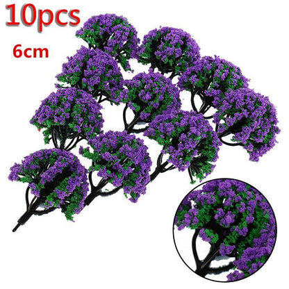 Artificial Miniature Tree 20-70Pcs Plastic Train Scenery Railroad Building Decor