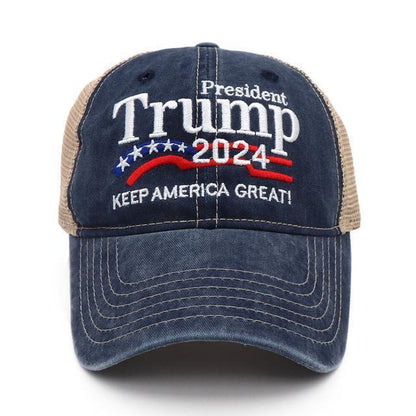 New Adjustable Trump 2024 Embroidered Hat Baseball Cap Black Red Us