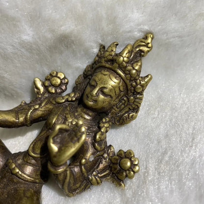 Antique White Tara Buddha Bodhisattva Buddha Statue Home Decoration
