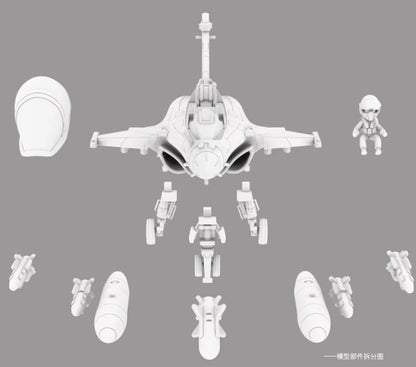 French Rafale M Carrier Based Fighter Jet Cute Version 3D Printed Models