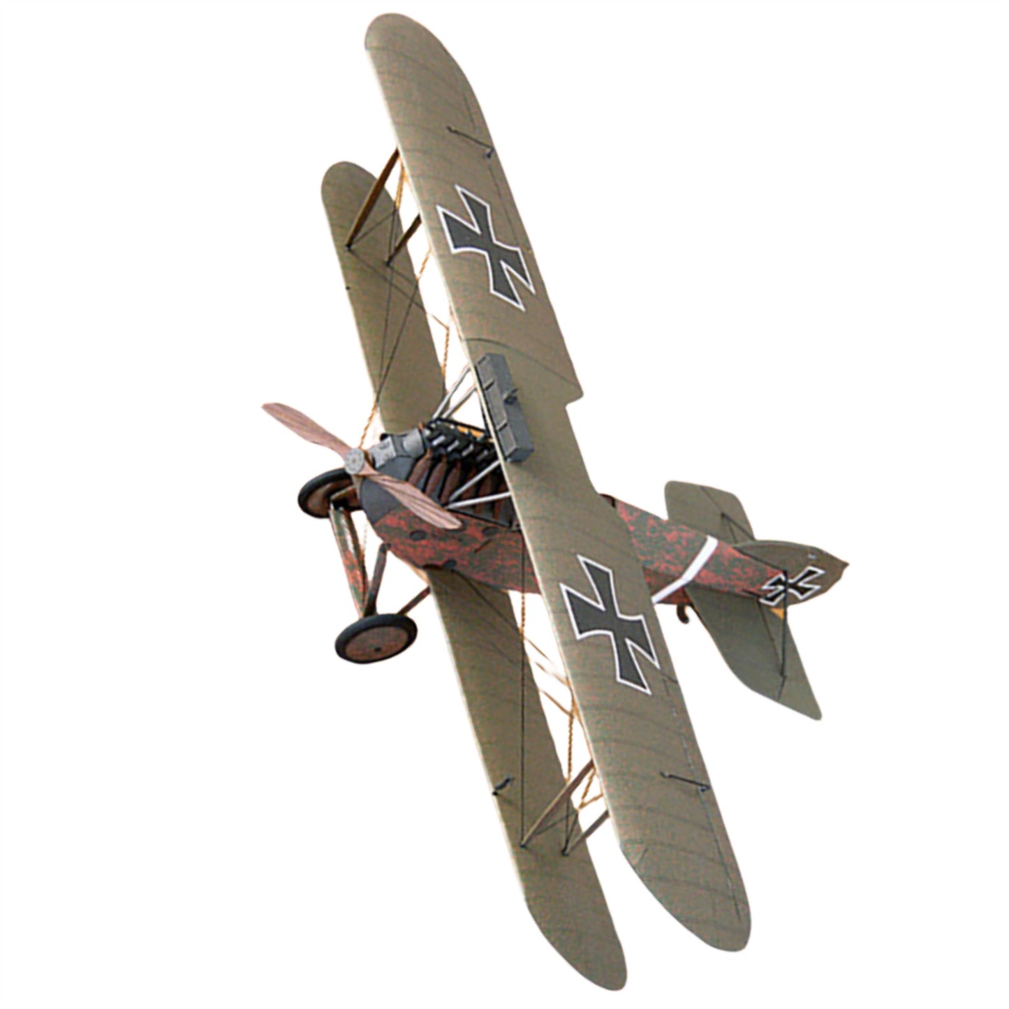 DIY 1:33 Phonix D II Fighter Paper Plane Model Military Puzzle Kit Unassembled