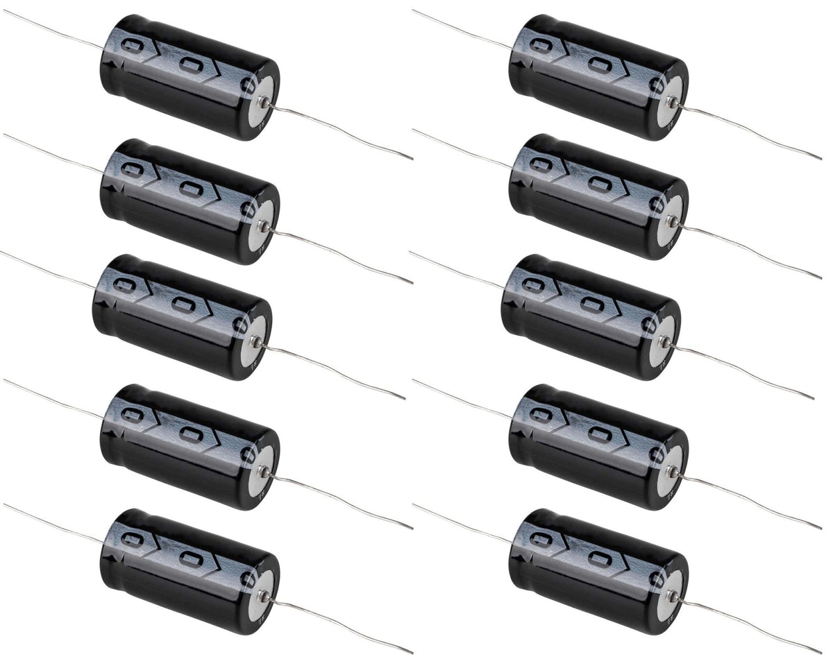 10 Pack 50V 47µF Aluminum Electrolytic Axial Lead Capacitor