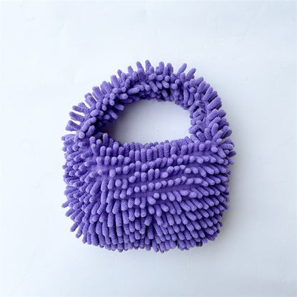 Winter Handbag Plush Shoulder Bags Soft Handbag Mop Plush Traveling Purse 1 PC