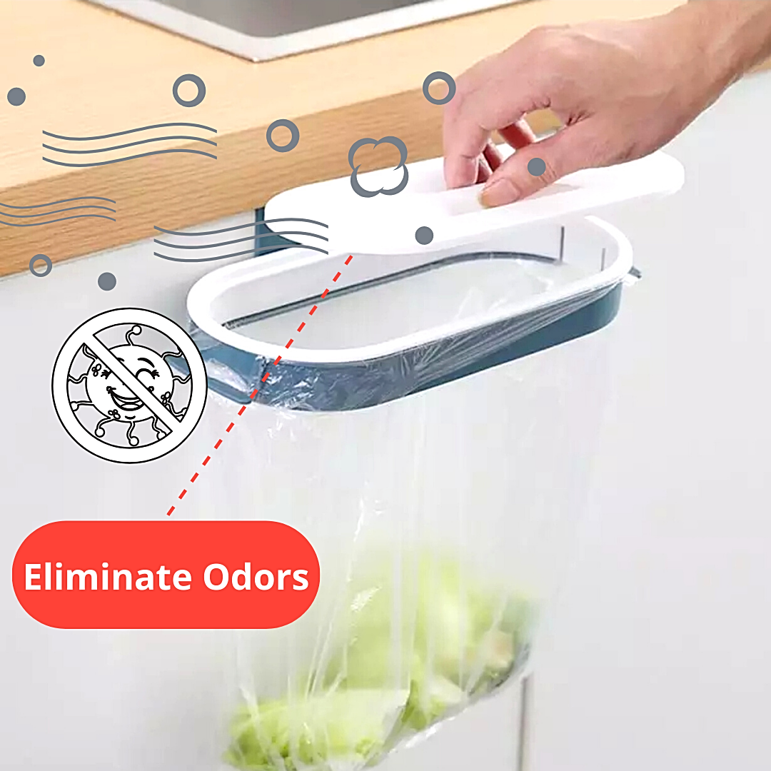 Garbage Bag Holder Under Sink Mounted Cabinet Trash Stand Over The Door Hanging