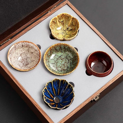 100ml Jianzhan Tea Cup Set Five Elements Cup Kung Fu Tea Set Master Cup