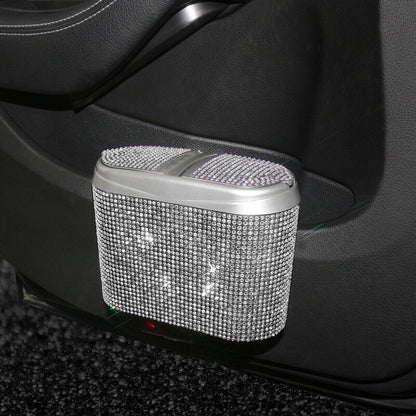 Car Van Trash Waste Bin Flip Case Rubbish Holder Auto Garbage Can Storage Box