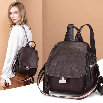 Genuine Leather Backpack Anti Theft Vintage Style