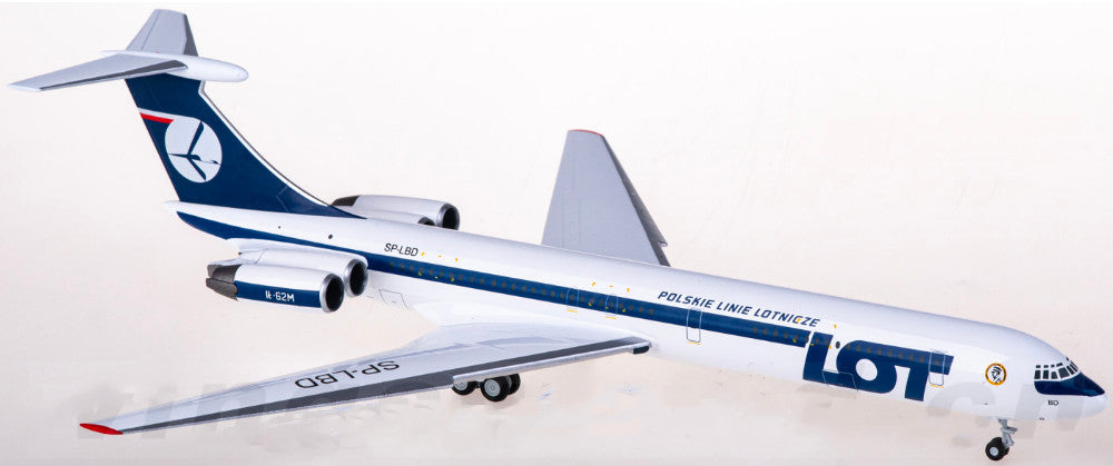 1:200 Herpa LOT Ilyushin IL-62M Passenger Airplane Diecast Plane Aircraft Model