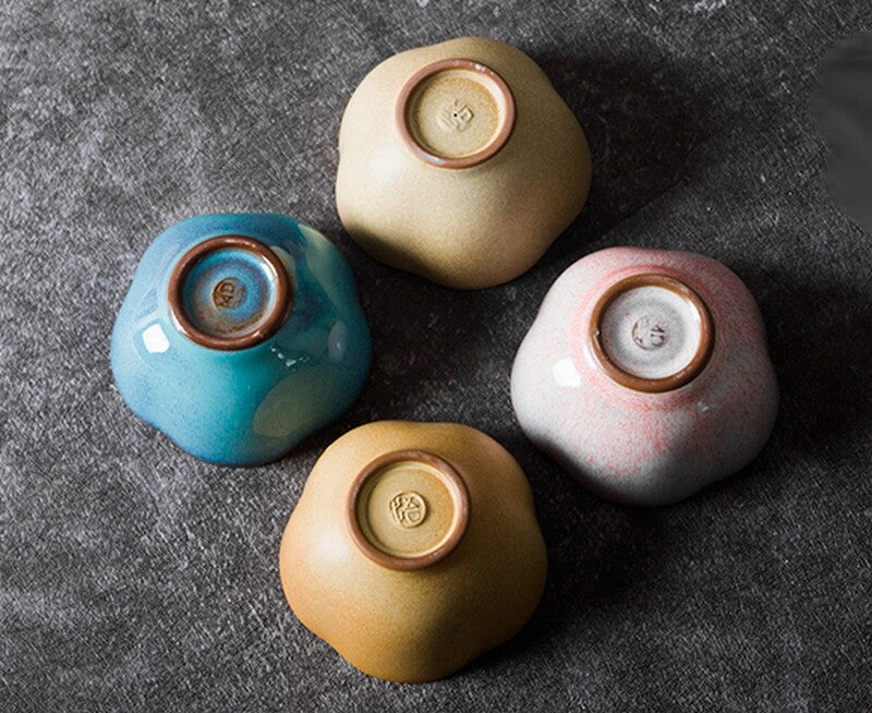 5 Pcs Chinese Jingdezhen Japanese Handmade Porcelain Kong Fu Tea Cup Bowl Pot