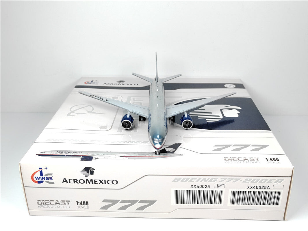 1:400 JC Wings AEROMEXICO BOEING B777-200ER Passenger Airplane Diecast Model
